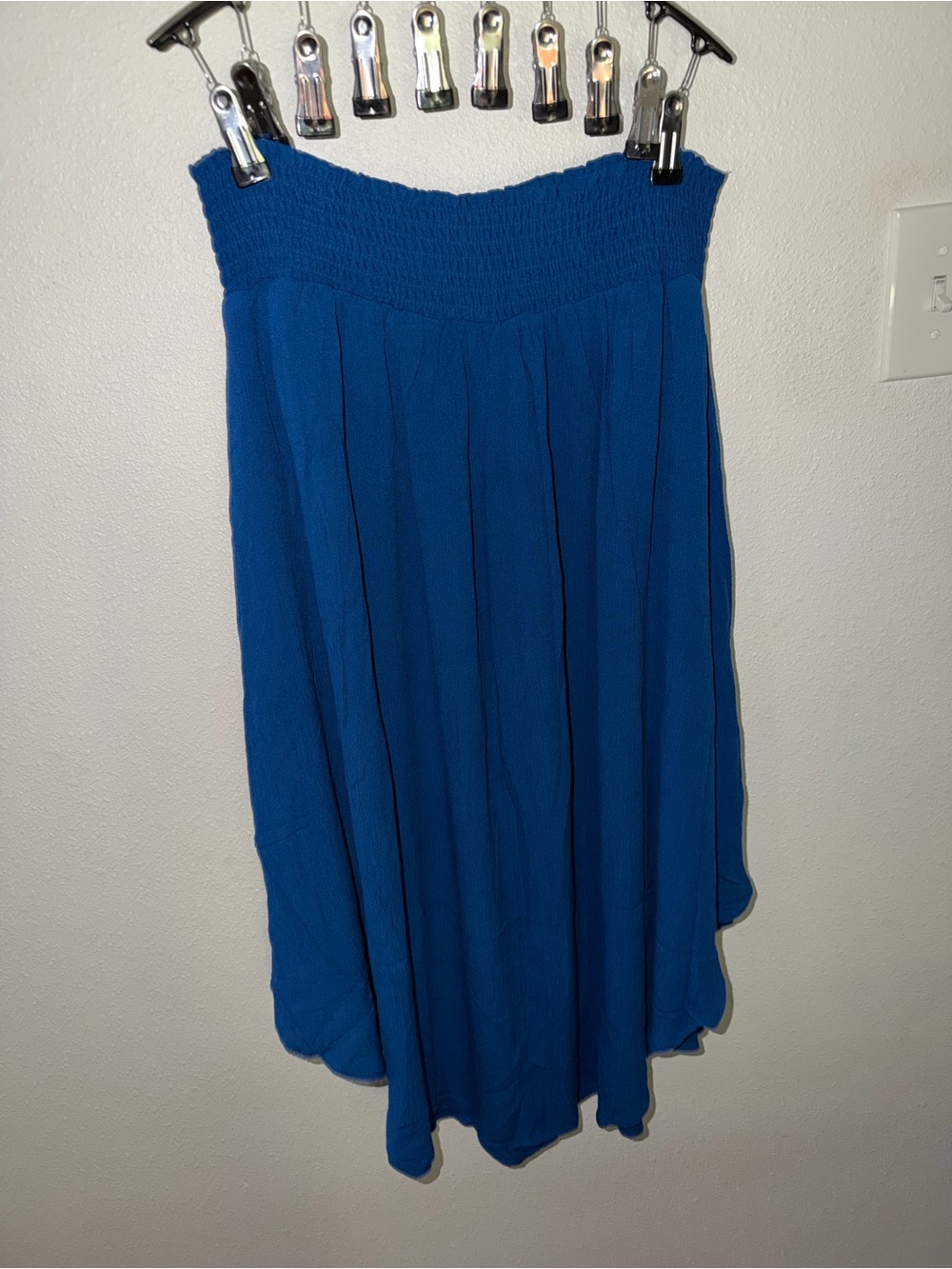 Zenana Outfitters Royal Blue Smocked Midi Skirt NWOT